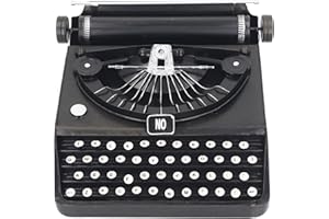 Jiawu Vintage Typewriter Model, Iron Construction, Antique Vintage Manual Typewriter Decoration for Home Shoot Movie Props, Thoughtful Special