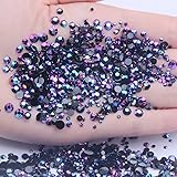 Mixed 1000pcs 2-6mm Fuchsia AB Resin Nail
