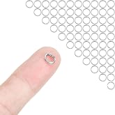 HOLAILS Stainless Steel Small Key Rings, 6mm | 100PCS Jump Rings For Jewelry Making Sturdy Connector for Nrcklace