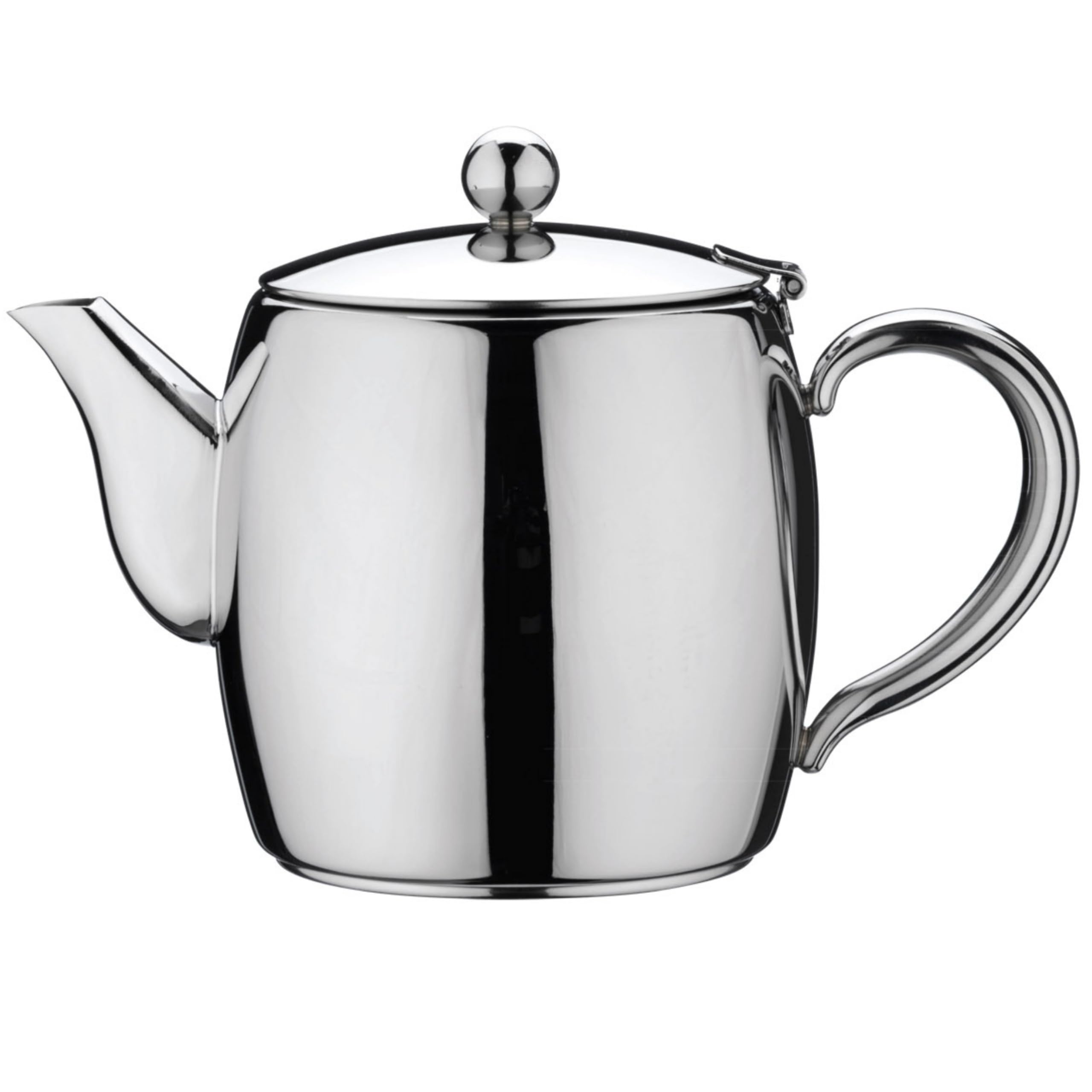 Café Stal Bellux Deluxe Tea Pot 1 Tea Cup/350ml/12oz – Premium 18/10 Stainless Steel Mirror Polished Finish Tea Pot – Heat Resistant Handles, Drip-Free Spout & Hinged Lid