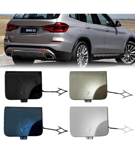 Copertura Gancio Traino Posteriore Per BMW X3 2018-2021, Grigio, ABS, SCORPIONAUTO