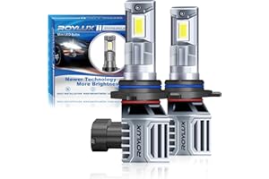 ROYLUX 9012 HIR2 LED Bulbs, 16000LM 400% Brightness Super Bright Fog Light ATV UTV Bulb 6000K Cool White, 99% Canbus Error Free, Plug-and-Play, Pack of 2