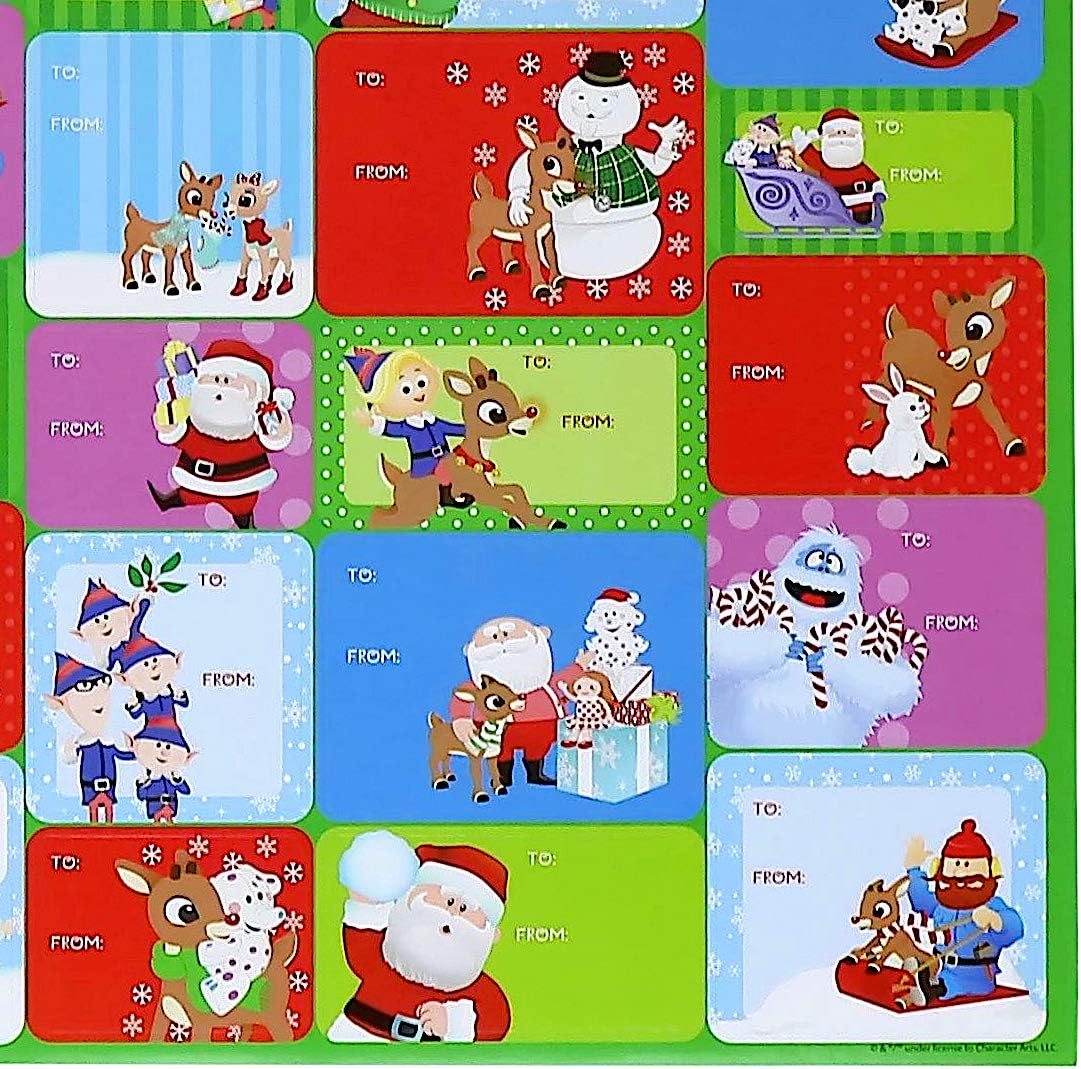 Rudolph The Red Nosed Reindeer Peel and Stick Gift Tags, 300 Tags on 12 Sheets: Health & Personal Care