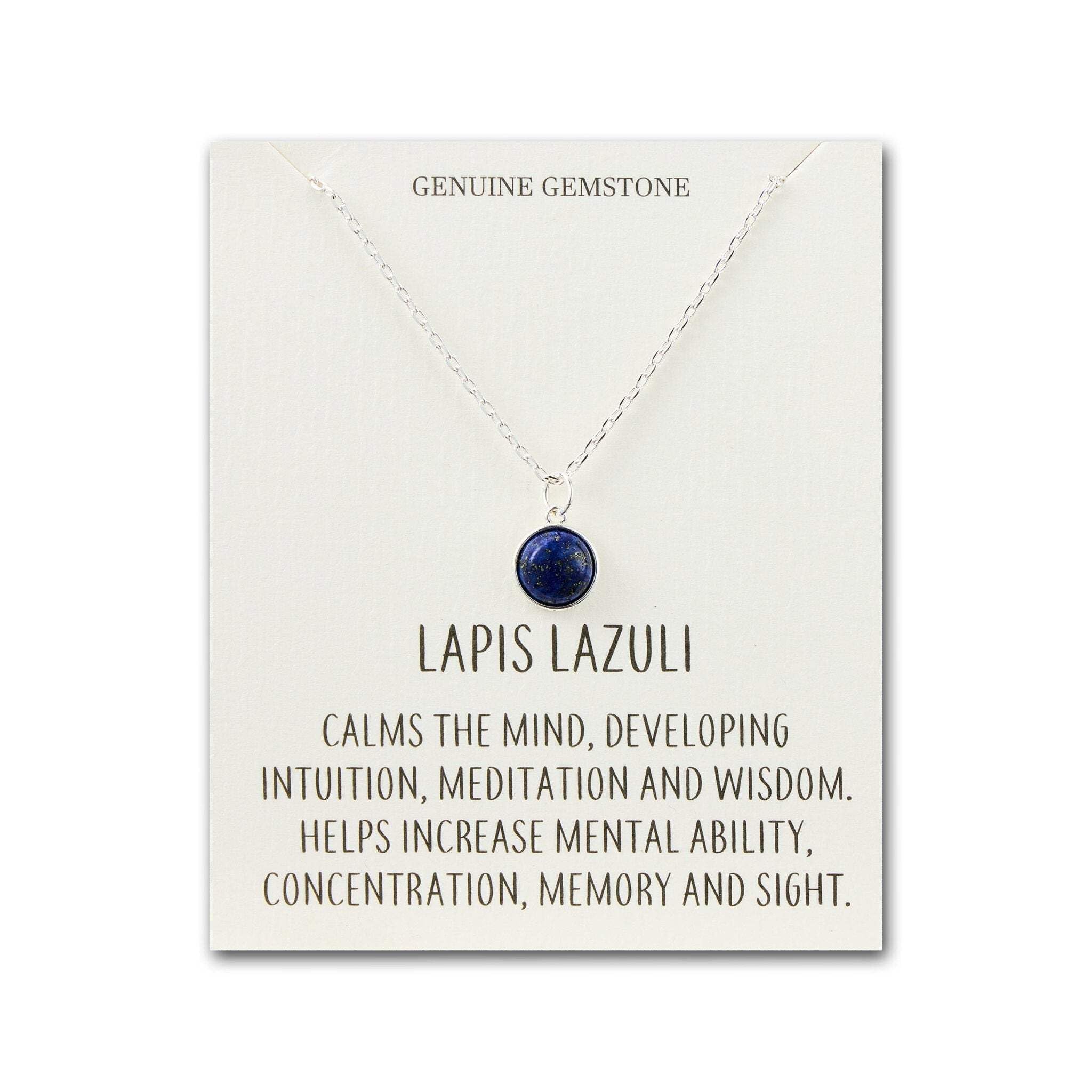 Philip Jones Lapis Necklace with Quote Card