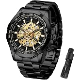 VEADONS Decorative Watches for Men Quartz Analog Watch Men Luminous Waterproof Dress Watches, Mens Wrist Watch with Calendar Window Stainless Steel Watch Gifts for Man, Non-Chronograph
