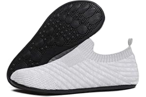 QZKDM Lightweight Slip on Grip Indoor House Slippers Barefoot Non Slip Home Exercise Yoga Shoes for Men Women