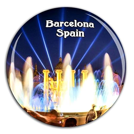 Weekino La Fuente Mágica Barcelona España Imán de Nevera Cristal ...