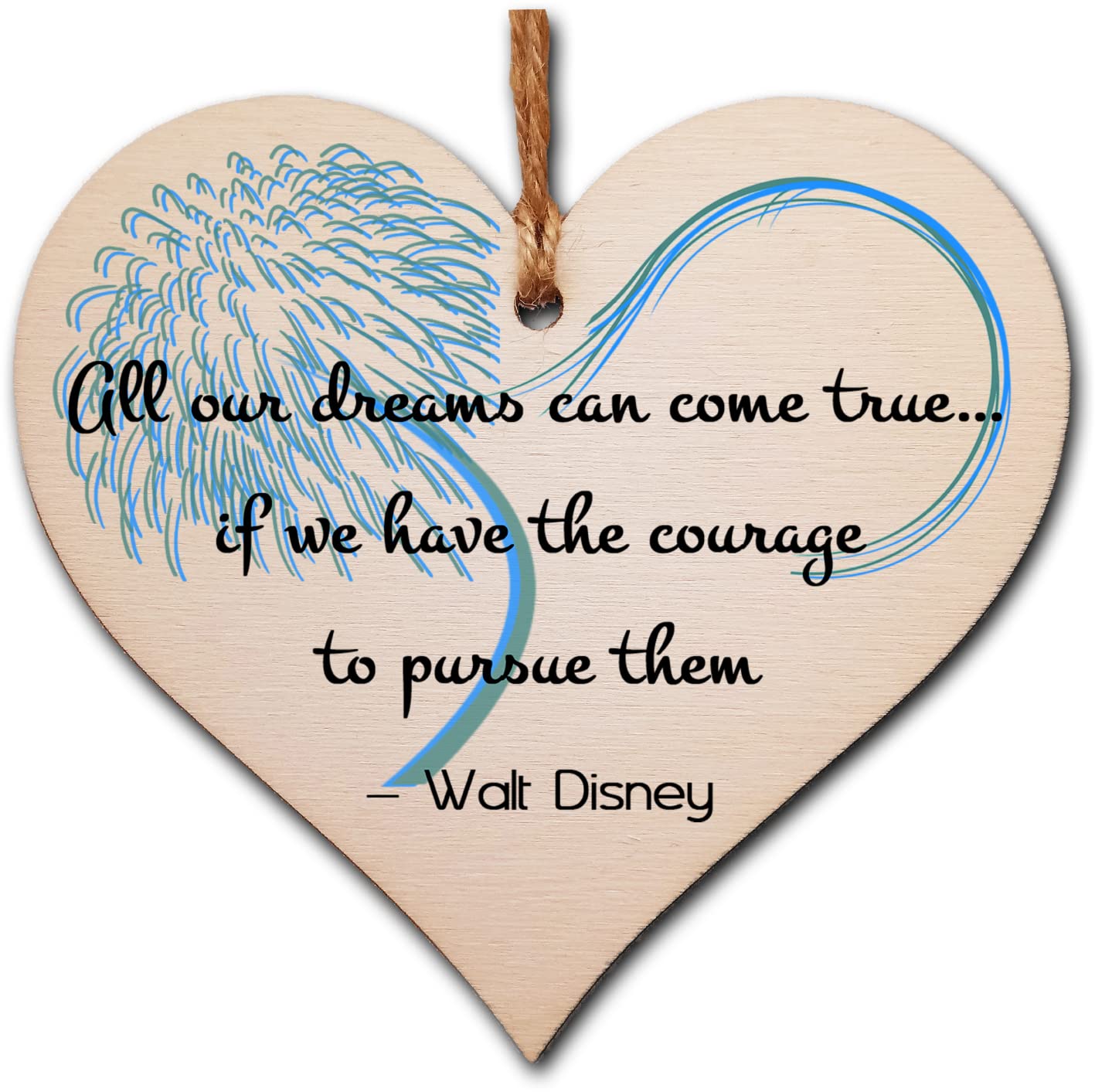 Handcrafted Wooden Hanging Heart with Encouraging Message – Inspirational Wall Sign for Self-Care, Home Decor, or Thoughtful Gifts