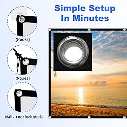 Projector Screen, DUYIKJ 84 inch Foldable Portable