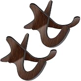 LALAOKS Wooden Ukulele Violin Stand Foldable Black Walnut X-2Pair | Wood X-Frame Stand: Foldable, Anti-Slip EVA Pad, Fits Ukulele Violin Mandolin, Decorative &amp; Portable For All Scenes
