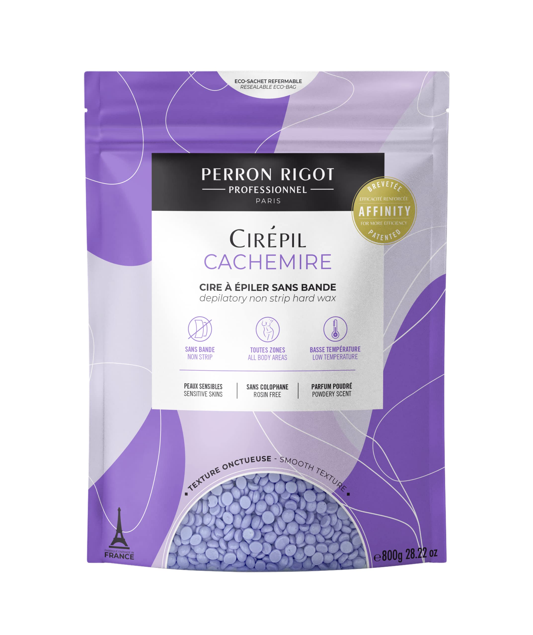 Cirepil Cachemire - 800g / 28.22 oz Beads Bag - Dermatologist Tested, Allergen-Free - Perfect for Sensitive Skin, Intimate Areas or Beginners - Cashmere Wax Beads