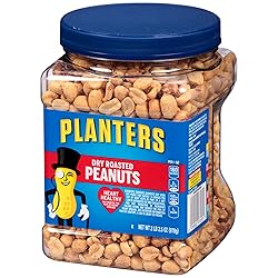 PLANTERS Dry Roasted Peanuts, 34.5 oz Resealable