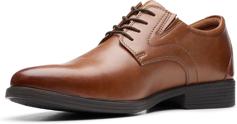 Herren Whiddon Plain Oxford-Schuh, Dunkelbraunes Leder, 42 EU