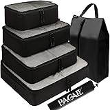 BAGAIL 6 Set Packing Cubes,Travel Luggage Packing Organizers with Laundry Bag