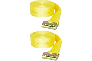 eRatchet 3" Winch Strap w/Flat Hook | 16,200 Lbs. Breaking Strength | Heavy Duty Straps for Flatbed, Trucks, and Trailers (2 