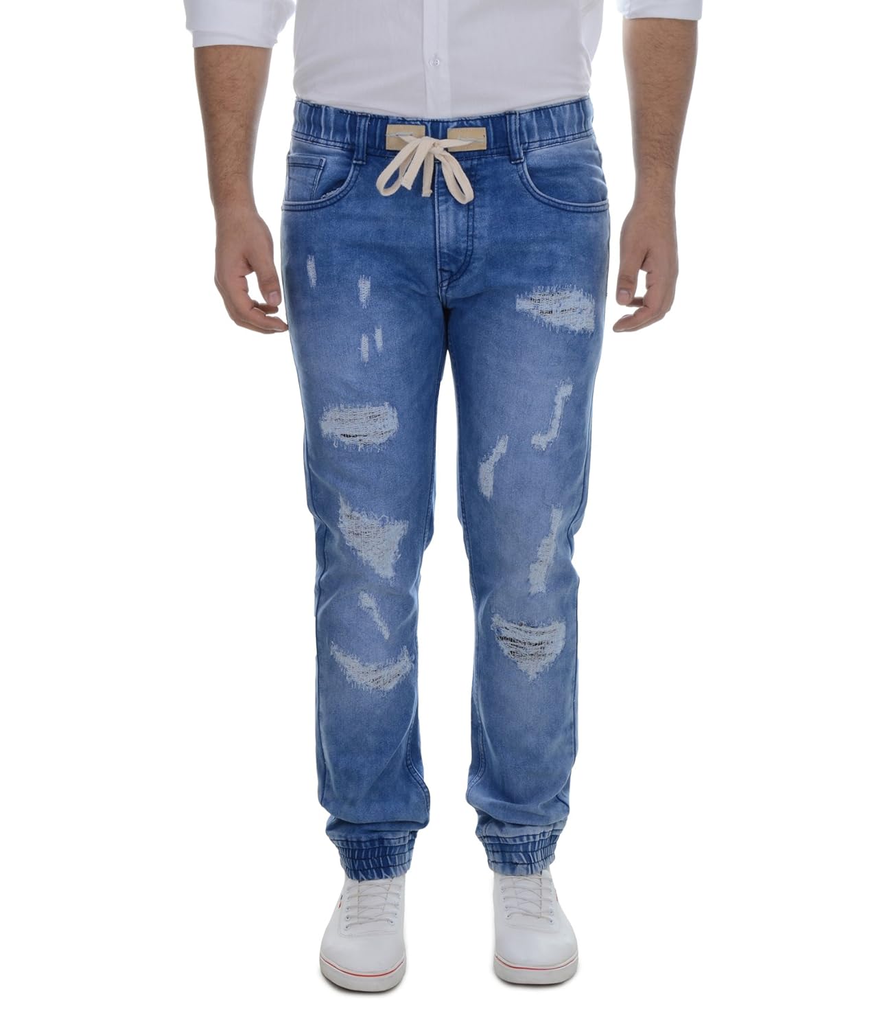 ben martin's men's denim jogger light blue