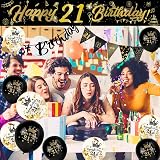 Yontree 14-Piece 21st Birthday Decorations Kit - Banner, Balloons, Confetti view 7