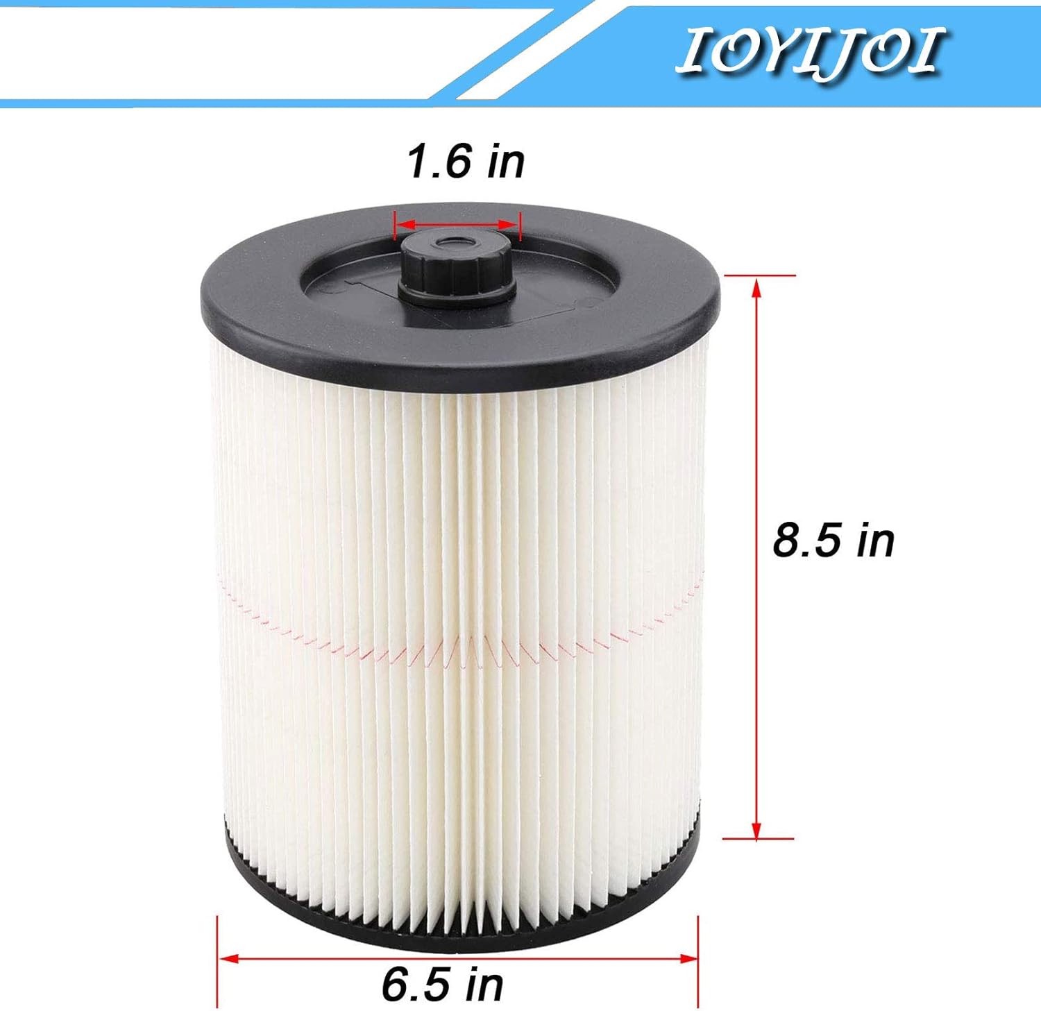 IOYIJOI 2 Pack Wet/Dry Filter Replacement for Craftsman Vac 9-17816 fit 5 Gallon & Larger Vacuum Cleaner - - 