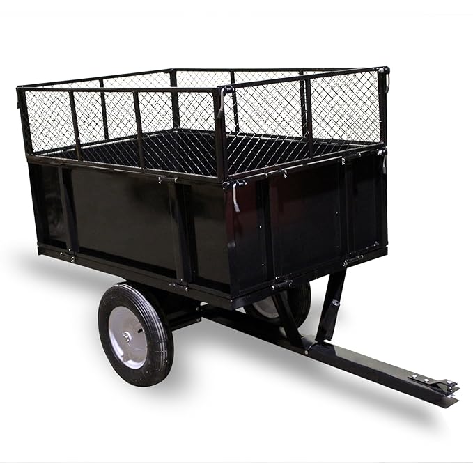 Kippanhänger 114x76x30cm mit Gitter und abnehmbaren Seitenwänden universelle Anhängerverbindung
