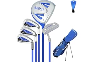 1GoTo-G Kids Golf Clubs Set, Youth Golf Clubs Junior Set Ages 9-12 Includes Stand Bag, 1# Drive, 7#, 9# PW# Irons and Putter Right Hand for Boys Girls
