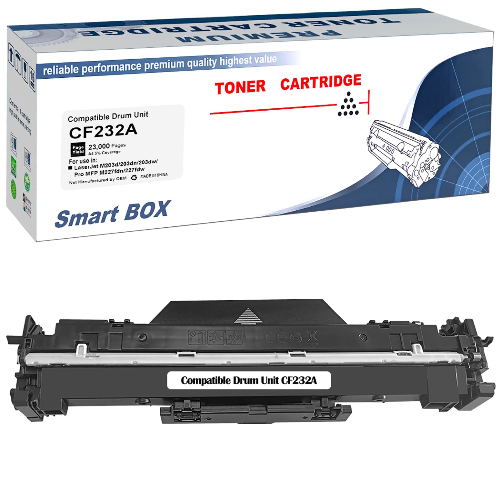 Compatible 32A CF232A Drum Cartridge for HP Laserjet pro M118dw M203d M203dn M203dw M220 MFP M227fdn M227fdw M148fdw M148dw M148fdw Printers（Drum Unit 23000 Pages）