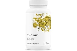 THORNE - Vitamin D-5000 - Vitamin D3 Supplement - Support Healthy Bones, Teeth, Muscles, Cardiovascular, and Immune Function* - NSF Certified for Sport - Dairy-Free, Soy-Free - 120 Capsules