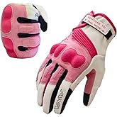 VXW Motorcycle Gloves for Women - with Palm & Knuckle Protection and Touchscreen Design for Motorbike, BMX, ATV, MTB