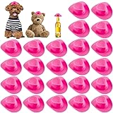 Lot De 4 Mini Chapeaux Western Pour Poupée – Floqués, Ornements Noël