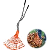 Rake for Leaves, Walensee Leaf Grabber Rake, Heavy Duty Leaf Picker Upper | Scoop Leaves, Grass Clippings, Weeds &amp; Yard Debris Without Bending Or Touching. Steel Claws Gather Waste For Quick Cleanup.