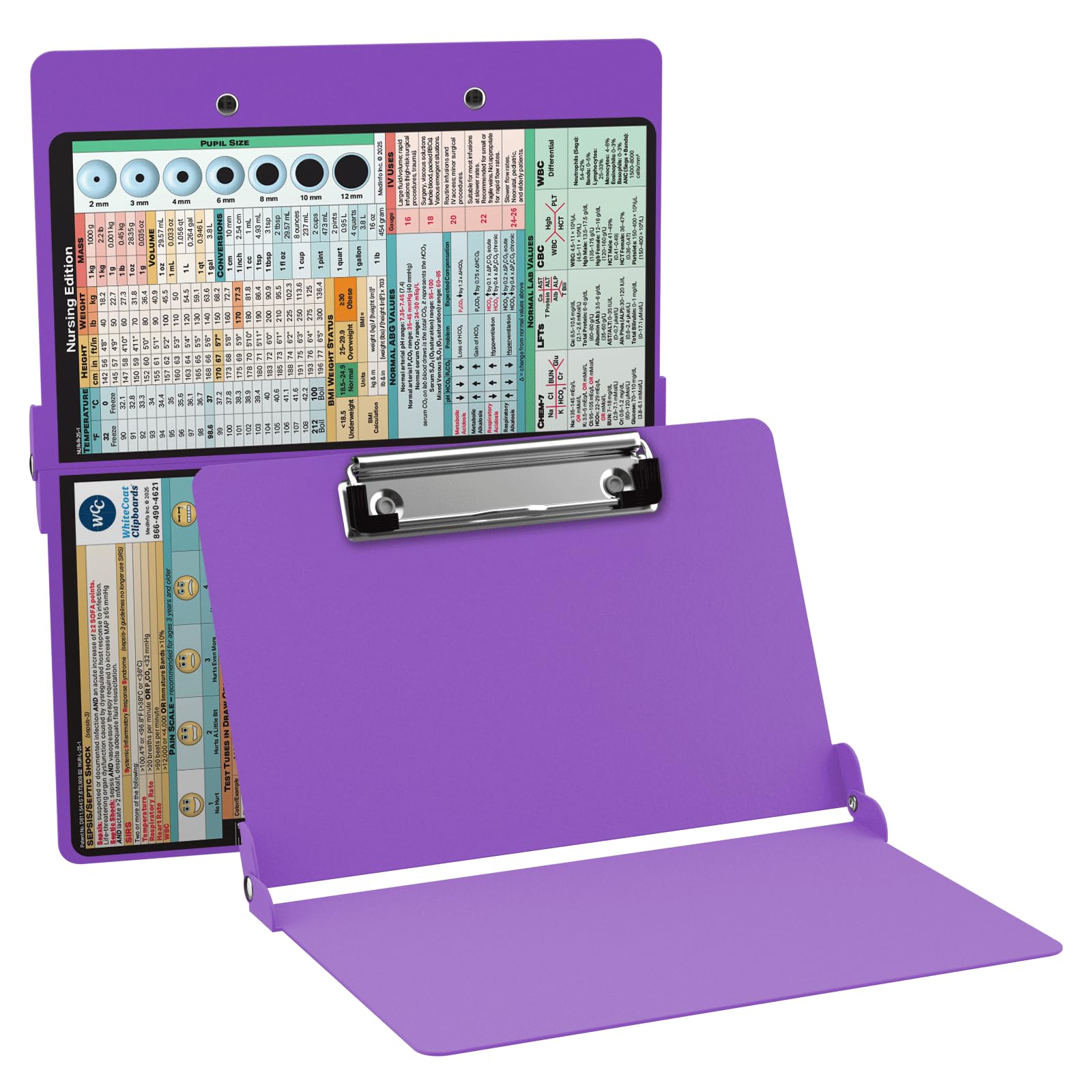 Foldable Clipboard by WhiteCoat Clipboard- Lilac