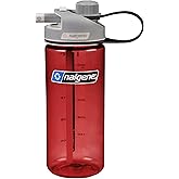 Nalgene Sustain Tritan BPA-Free MultiDrink Water Bottle Made with Material Derived from 50% Plastic Waste (using ISCC certified mass balance), 20 OZ, Red