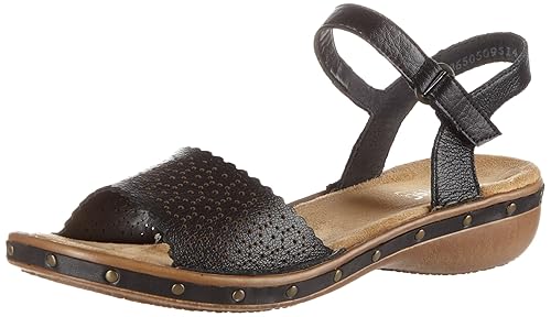 Rieker Damen 62375 Offene Sandalen mit Keilabsatz