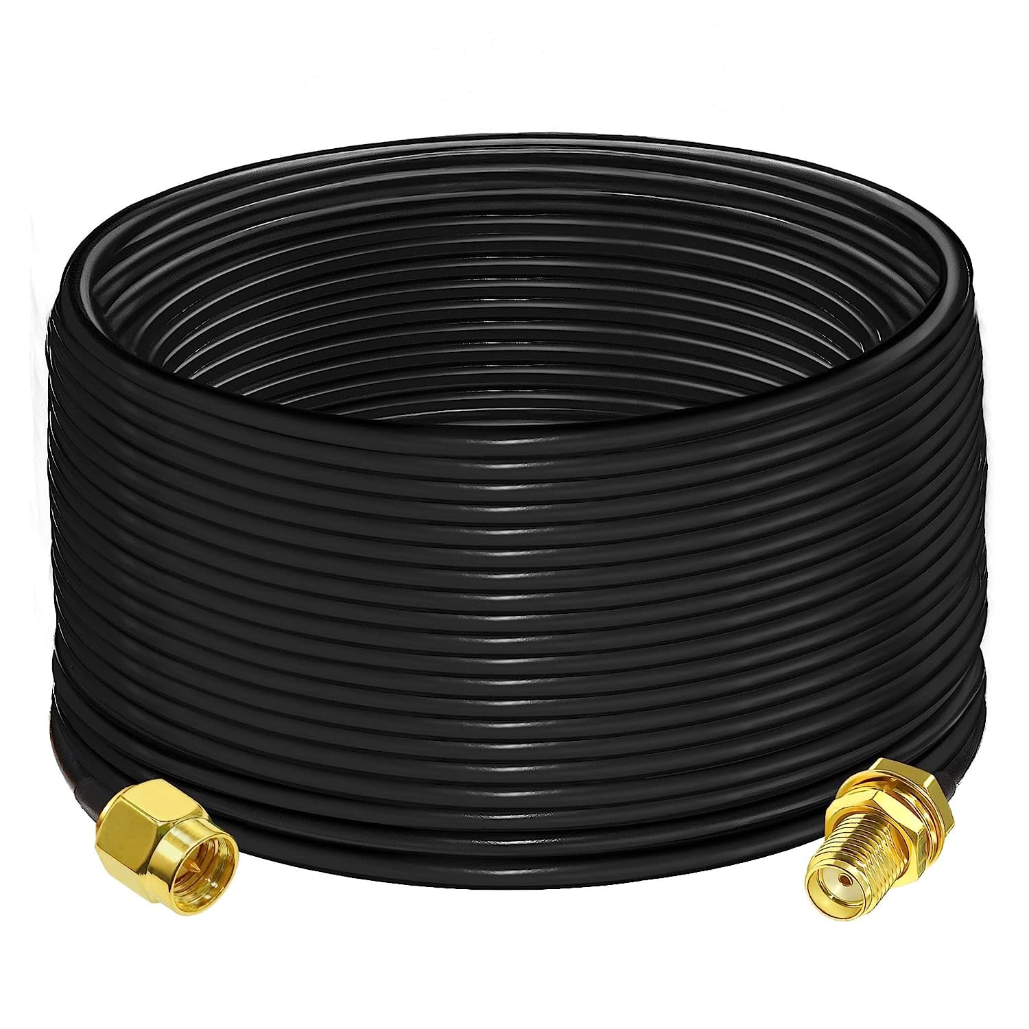 TUOLNK 20M WiFi Antenna Extension Cable - Low Loss RG58 Coaxial Cable with SMA Male to Female Connectors, 50 Ohm Pigtail for Outdoor/Attic Router, 3G/4G/5G LTE Signal Booster, CCTV & Radio Antenna