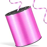 Apeseek 600 Yards Hot Pink Curling Ribbon 1/5‘’ Hot Pink Balloon String with Spool, Thin Balloon Ribbon for Gift Wrapping Crafts Birthday Christmas Baby Shower Halloween Florist
