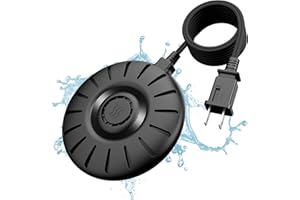 Fnydvis Bird Bath Heater for Outdoors in Winter, 60W Birdbath Deicer with Thermostatically Controlled, Birdbath Water Heater with Auto Shut Off Function for Garden/Yard/Patio/Lawn(Black)