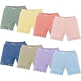 Boyiee 8 Pack Girls Shorts Toddler Bike Dance Gymnastics Yoga Safety Active Under Dress Shorts