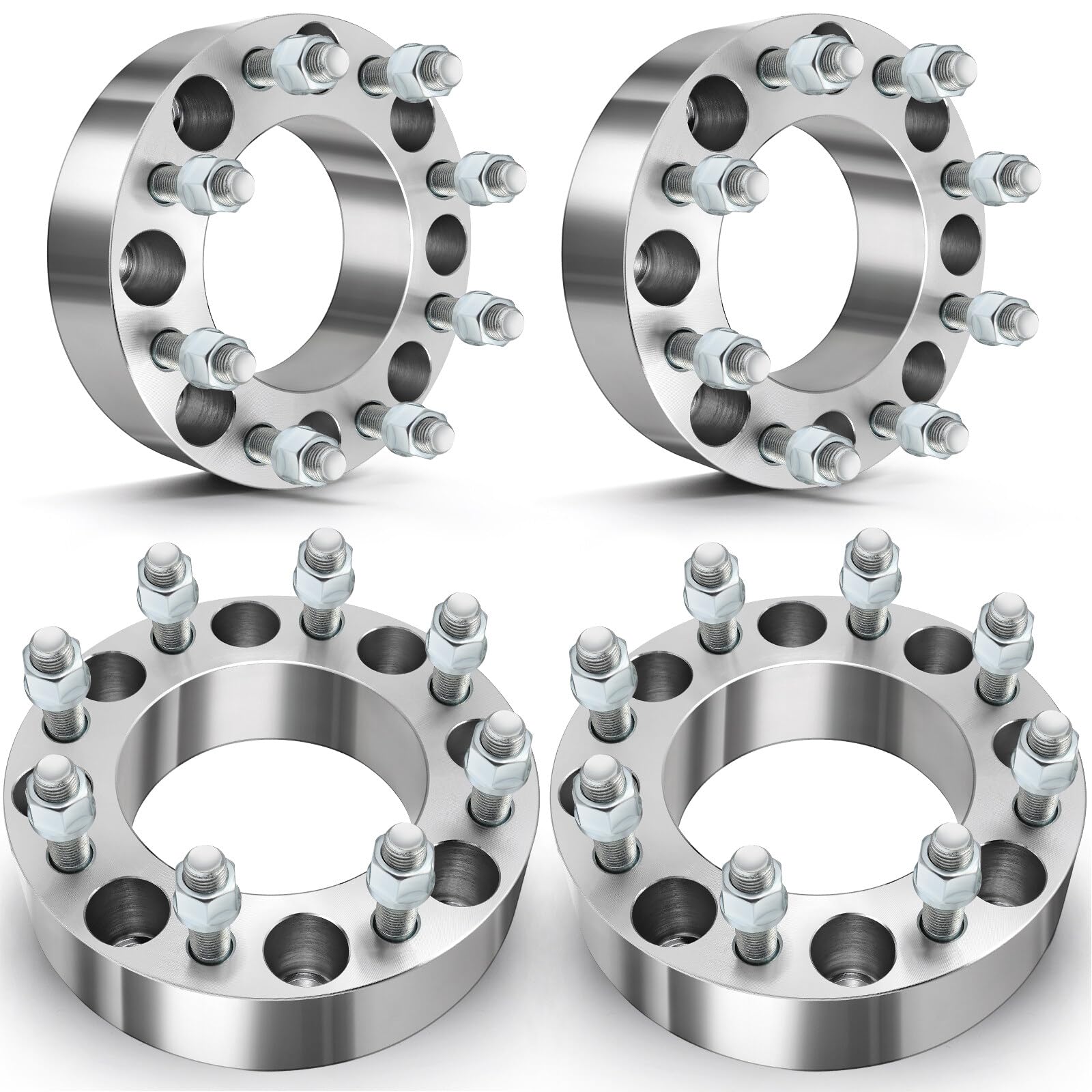 View 1 of ***DAMAGED STUDS*** ECCPP 4PCS 2 inch Wheel Spacers 8x6.5 to 8x6.5 8x165.1mm 117mm CB Fits 2001-2006 for Chevrolet Silverado 1500 HD 2002-2010 for Chevrolet Silverado 2500 HD 2002-2010 for GMC Sierra 2500 HD