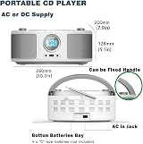 WISCENT Portable CD Player Boombox Bluetooth FM Radio Stereo USB AUX Headphone view 4