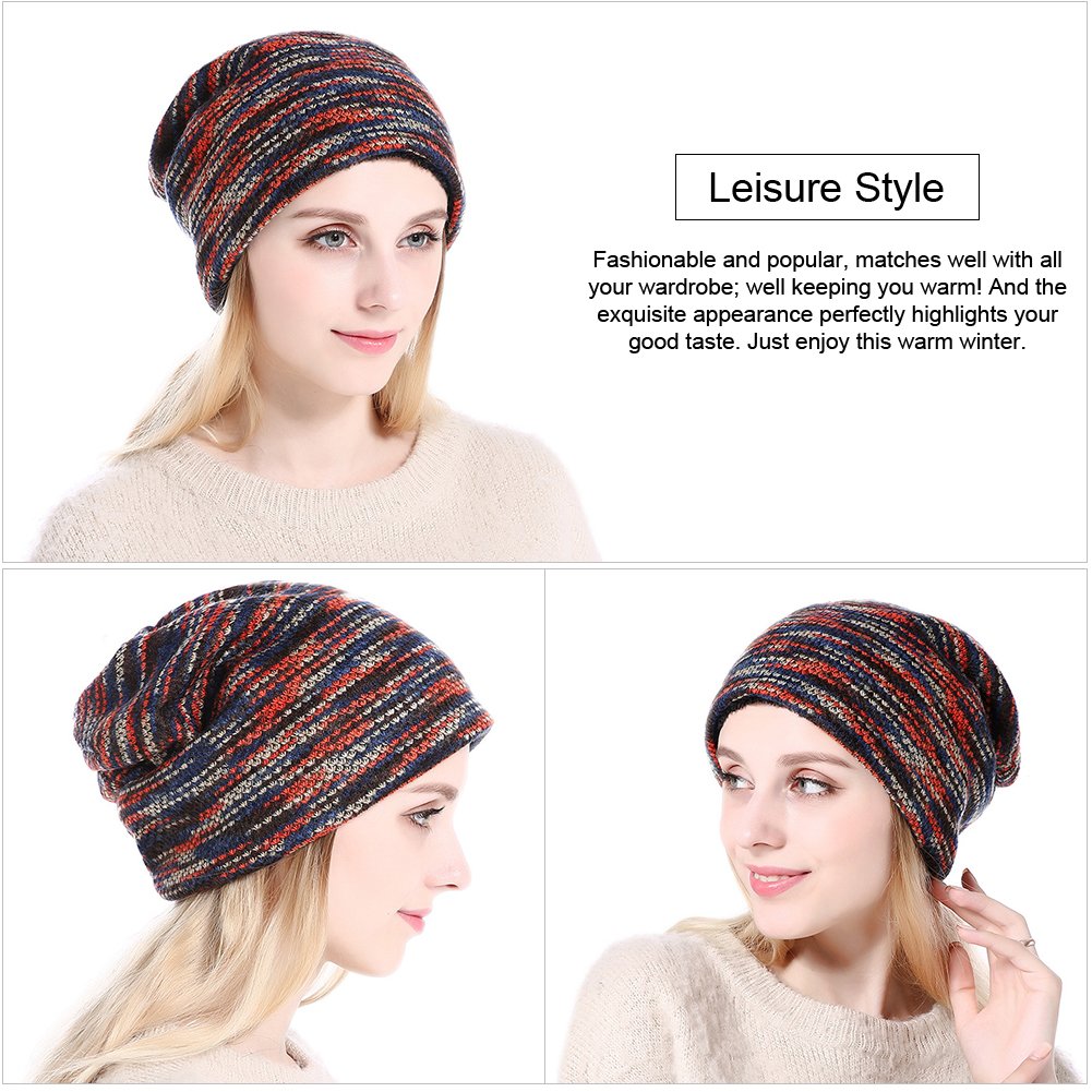 VBIGER Beanie Hat Knit Hat Winter Skull Wool Hat Windproof For Men & Women (Multicolor)
