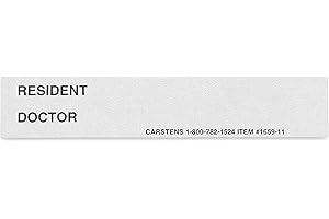 Carstens - White Resident/Doctor Preprinted ID Cards for 1.5 – 4” Ring Binder Spines - Pack of 100 (1659-01) - Ideal Medical Record Labels for 3 Ring Binders