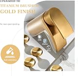 Hapilife Basin Mixer Taps Waterfall Gold Brushed Finish G1/2 Hoses 1 Hole view 4