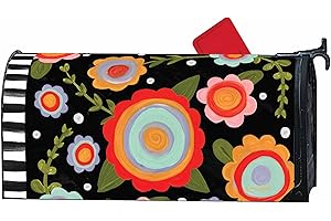 MAILWRAPS Studio M Tossed Flowers Decorative MailWrap, The Original Magnetic Mailbox Cover, Made in USA, Superior Weather Durability, Standard Size fits 6.5W x 19L Inch Mailbox