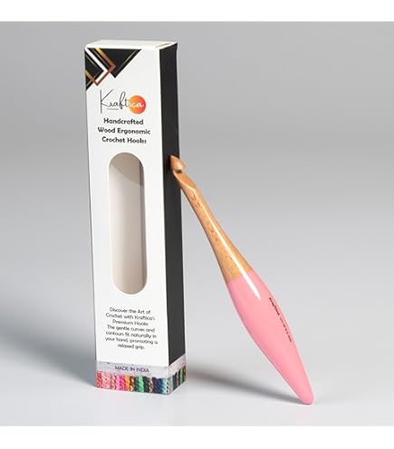 Crochet Hook Epoxy Resin And Rosewood Mix Crochet Hook Ergonomic Handle