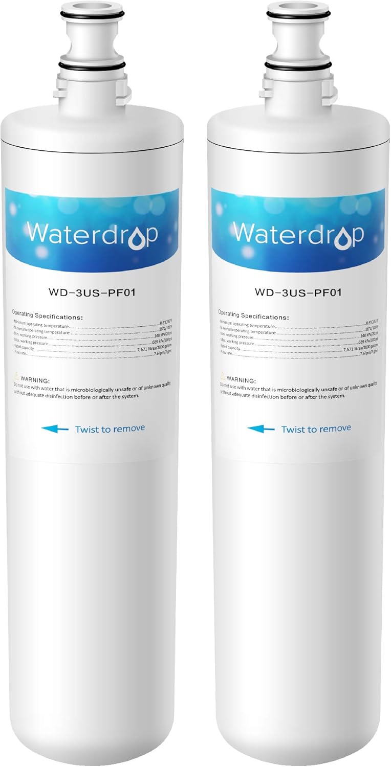 Waterdrop 3USPF01 Undersink Water Filter, Replacement for Filtrete