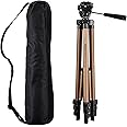 Amazon Basics 50-inch Lightweight Camera Mount Tripod Stand With Bag, Black/Brown