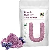 UNLEASH'D ORGANIC Organic Blueberry Juice Powder 16 oz – 100% Pure Natural Superfood, Rich in Antioxidants & Vitamins