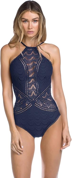 becca high neck swimsuit