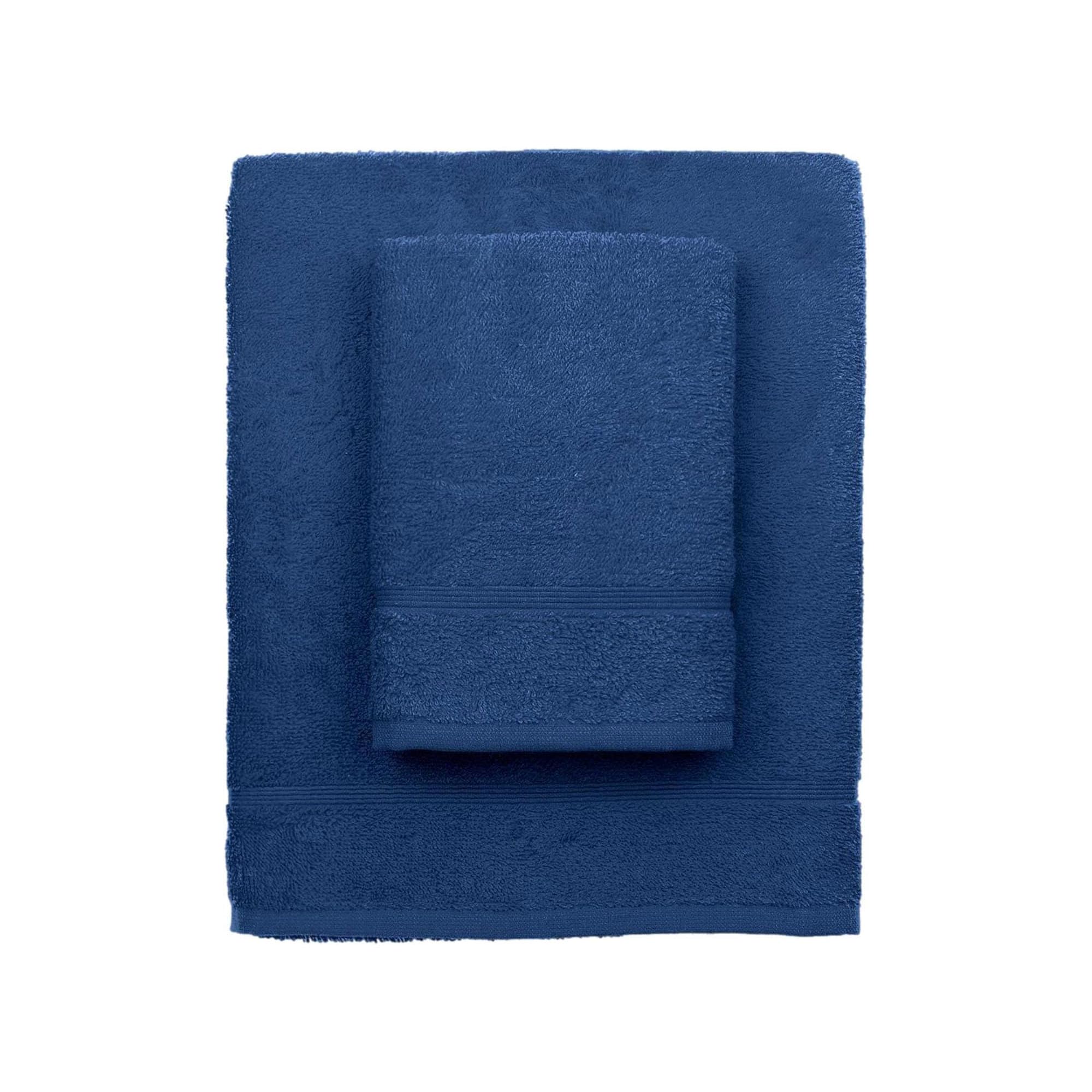 zer0bed, Blue Bath Towels, Set of 2 Bath Towels, Face Towel, Bidet Towel, Plain Colour, Blue, 100% Cotton, Set of 2