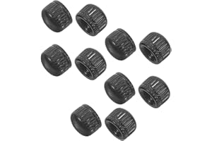 jojofuny 10pcs M6 Black Decorative Lamp Finials Screw Caps Eye Nuts for Lighting Fixture Accessories Home and Commercial Use