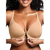 Cuteio Racerback Bras with Metal Magnetic Front Closure - S-XL Wireless for Women No Underwire Seamless Supportive Bralettes